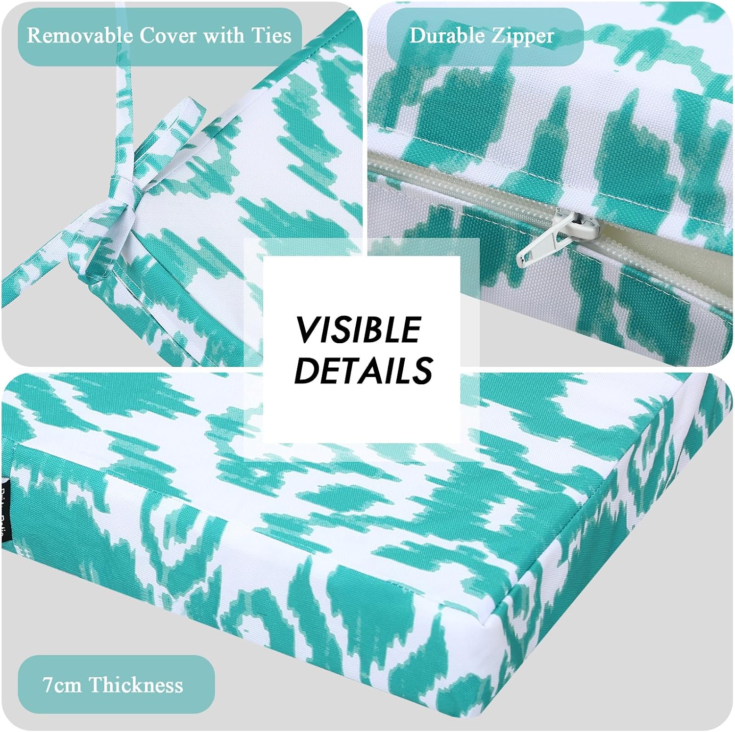 Detalle 2 de PrimePATIO chair cushion set of 2, 7cm