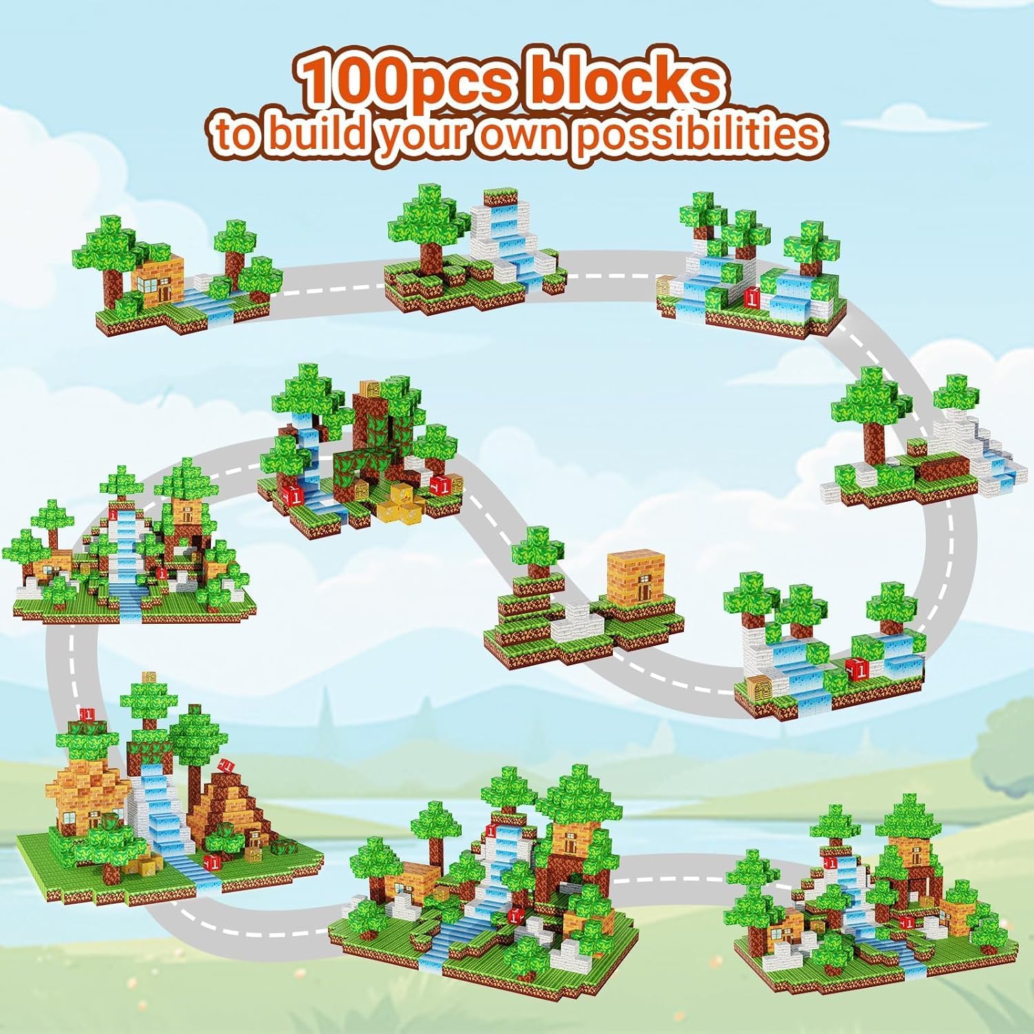 Detalle 2 de Magnetic Blocks 100PCS 1‑inch magnetic building toys 🧩
