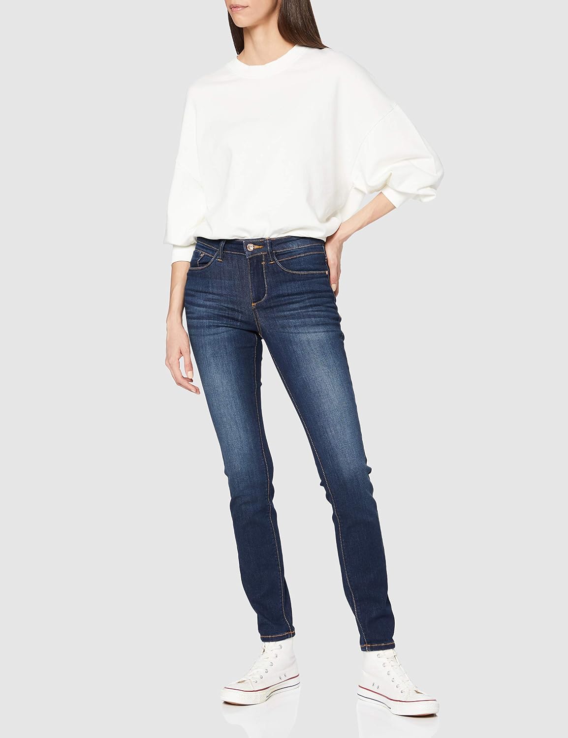 Detalle de Tom Tailor Damen Alexa Skinny Jeans im Five-Pocket-Style