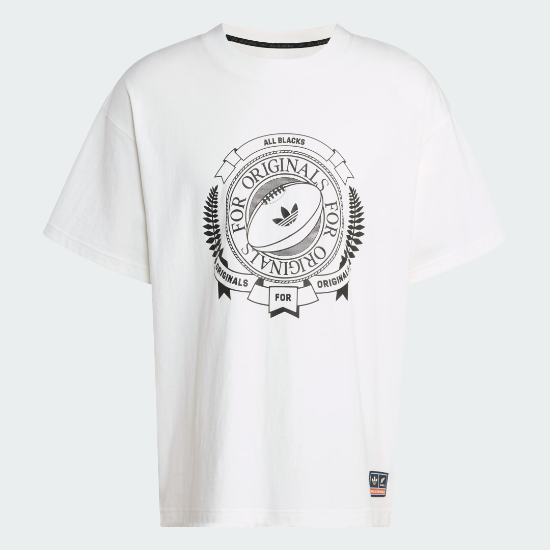 Detalle 2 de Camiseta holgada PV estampada Adidas Originals & All Blacks – color Blanco