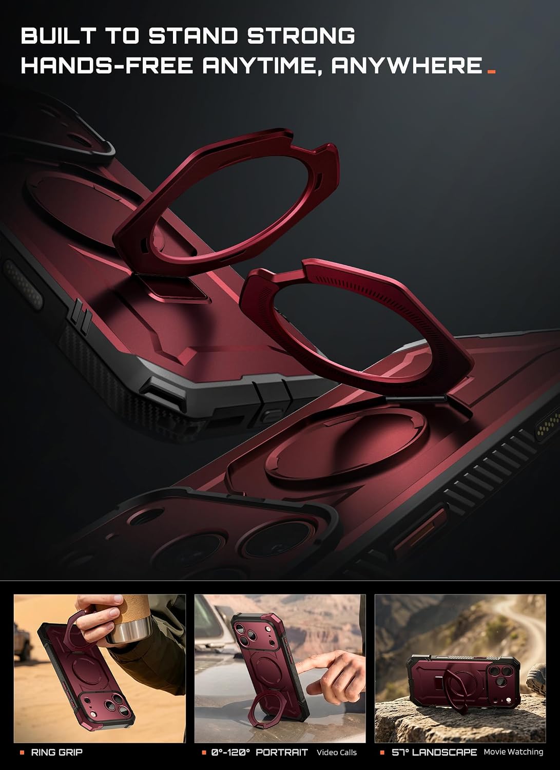 Thumbnail 3 de SUPCASE SUP-iPhone2025Pro-UBGrip Case for iPhone 18 Pro / 17 Pro, Burgundy