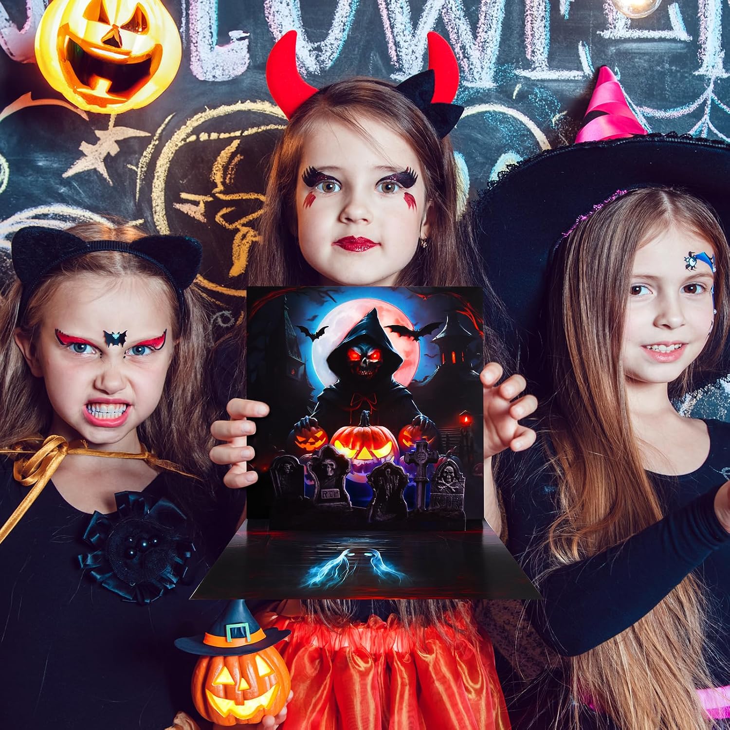 Detalle 2 de VIVIKEN Halloween pop-up card, 7.1 x 7.1 inches