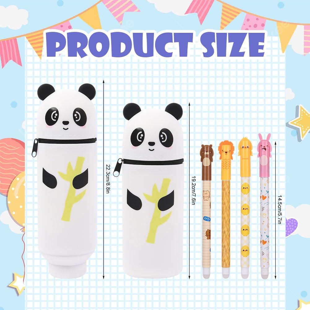 Thumbnail 1 de OFFCUP Astuccio telescopico in silicone Panda per portapenne 2 in 1 con 4 penne cancellabili