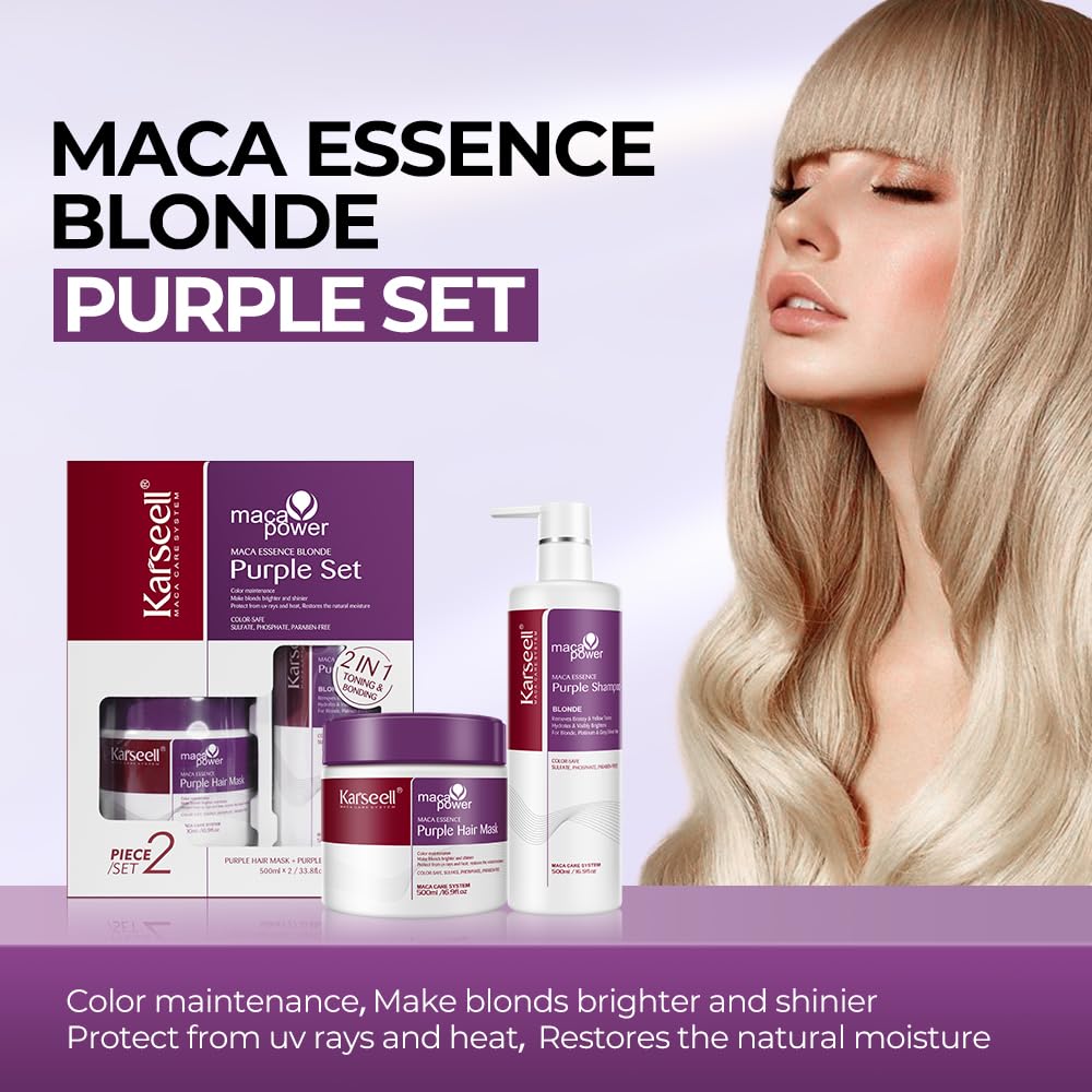 Detalle 2 de Karseell Maca Essenz Purple Haarmaske 2×500 ml