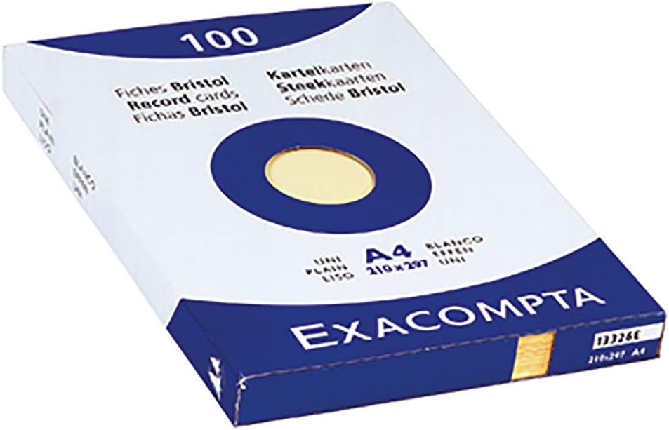 Detalle 2 de Exacompta 10316E – Fiches Bristol azur 210 x 297 mm, paquet de 100, uni et non perforées