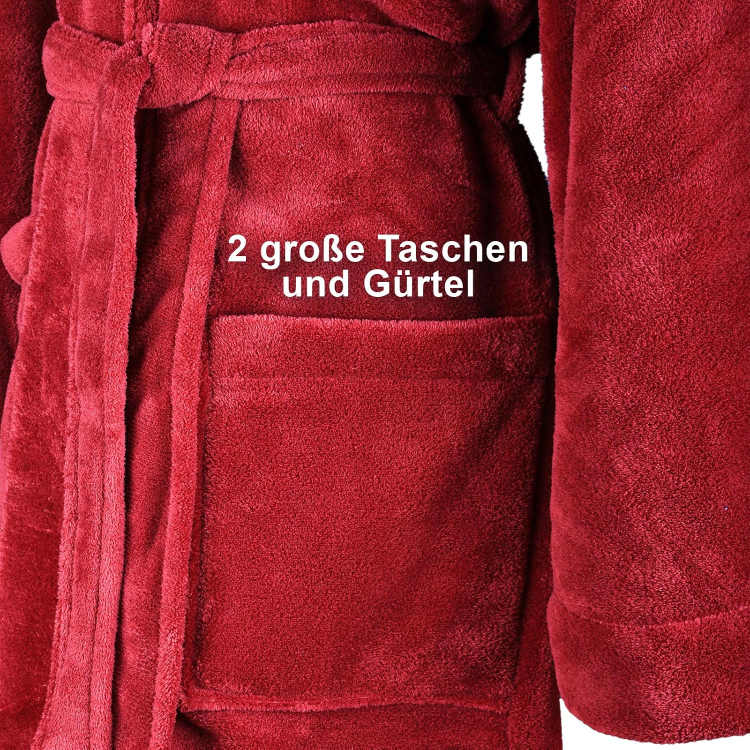 Thumbnail 2 de Gräfenstayn Kuschelfleece Bademantel mit Kapuze (Unisex) – Öko-Tex Standard 100, Größe S–XXXL