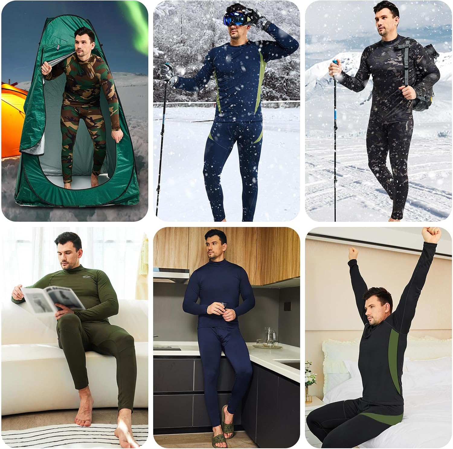 Thumbnail 6 de romision Thermal Underwear Base Layer set for Cold Weather 🧣