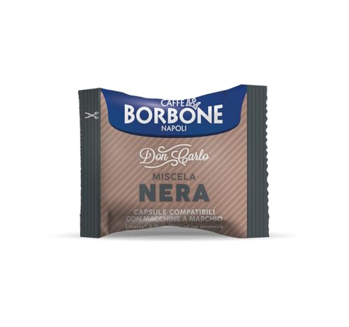 Detalle de CAFFÈ BORBONE Don Carlo – Miscela Nera in Capsule da 50, compatibile Lavazza A Modo Mio