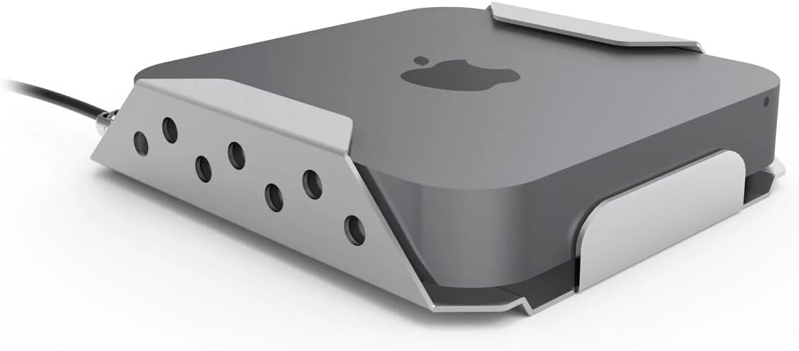 Detalle de Compulocks Mac mini Halterung – leichte, flache Aluminiumkonstruktion mit VESA-Montage
