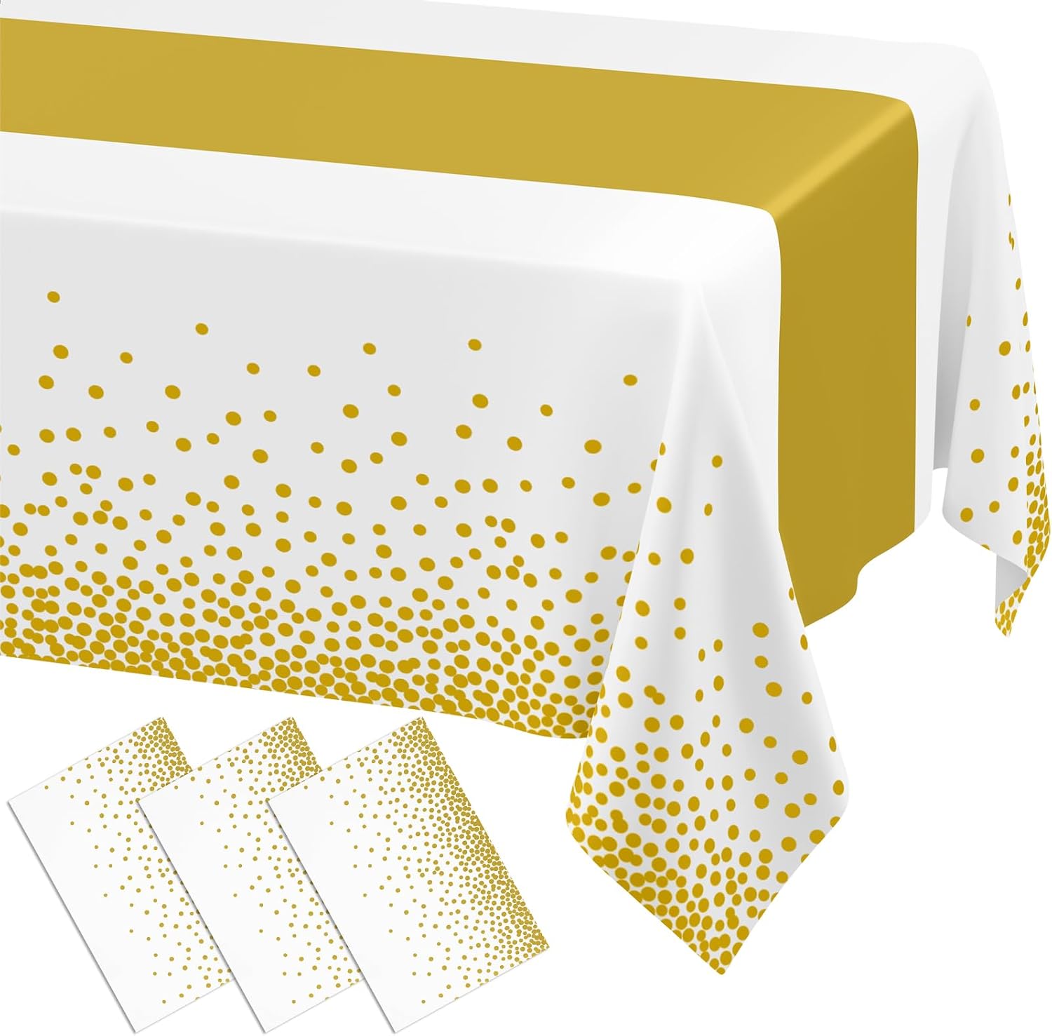 Detalle de Smiry Disposable Plastic Tablecloth 54 x 108 Inch
