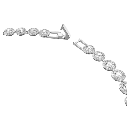 Detalle de Swarovski Collana Tennis Una Angelic, Taglio Round, Media, Bianca, Placcato rodio