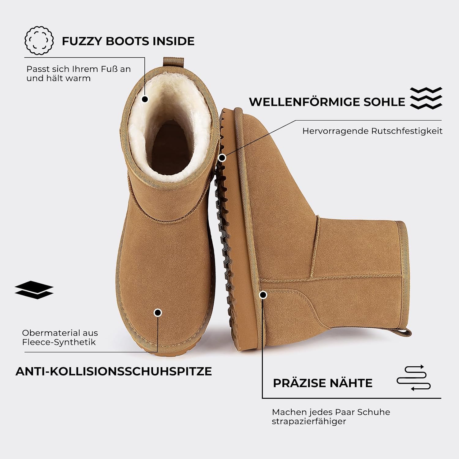 Thumbnail 3 de Mishansha Winterschuhe Warm gefüttert