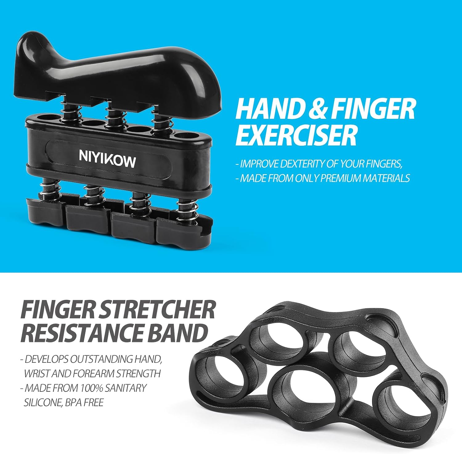 Detalle de NIYIKOW Hand Grip Strength Trainer Kit, 5-pack