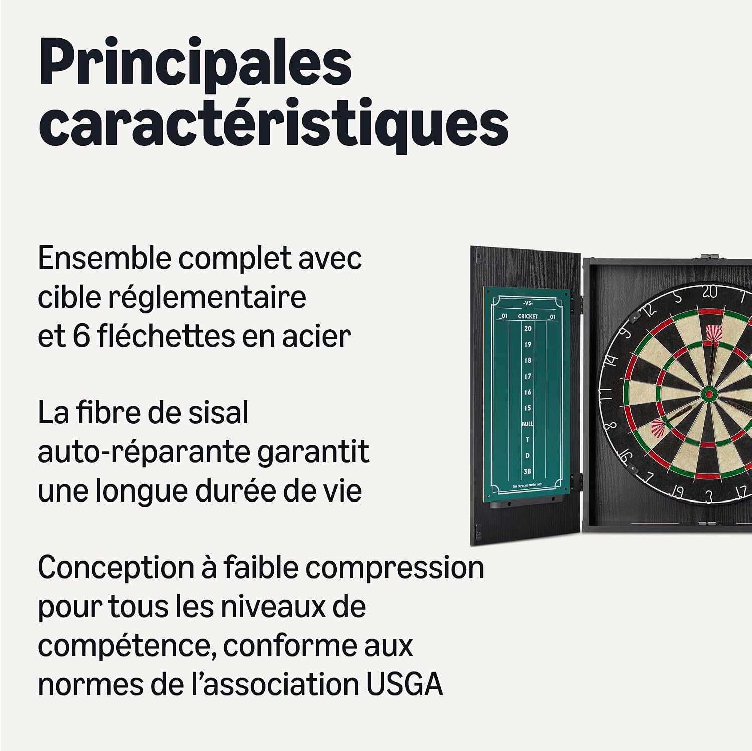 Detalle 2 de Amazon Basics Armoire fléchettes 55,2 cm