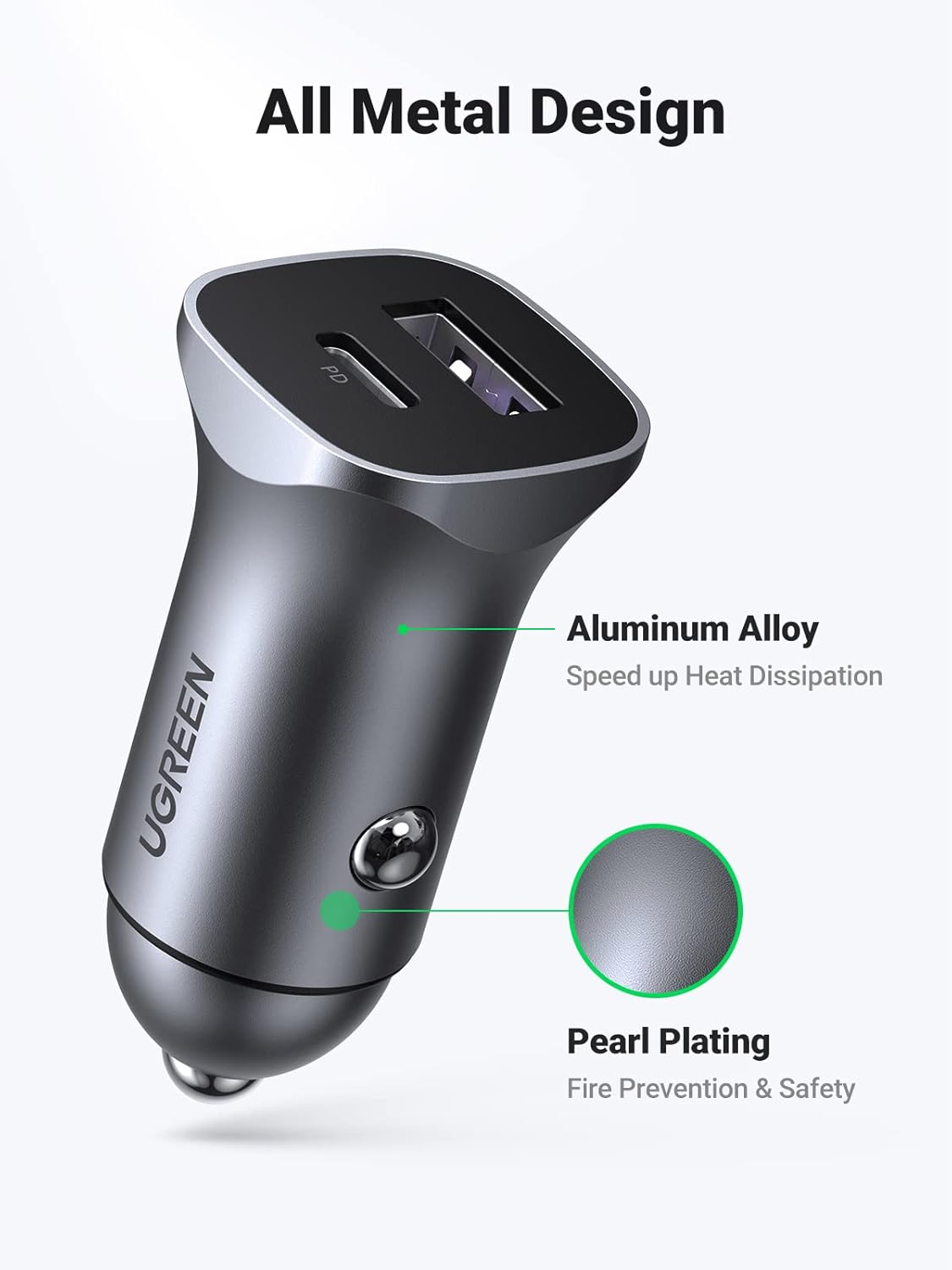Thumbnail 4 de UGREEN 30W USB C Car Charger with 60W Cable