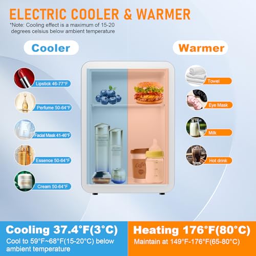 Detalle de VANZBON 4 Liter/6 Cans Mini Fridge with Gaming Light – Compact Cooler & Warmer for Home or Car