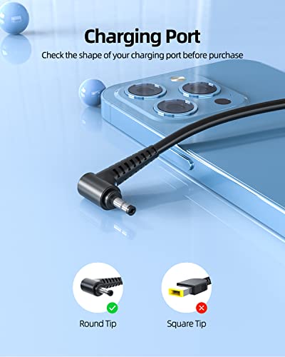 Thumbnail 1 de 65W/45W Laptop Charger for Lenovo IdeaPad 3/5/1 Series by Superer