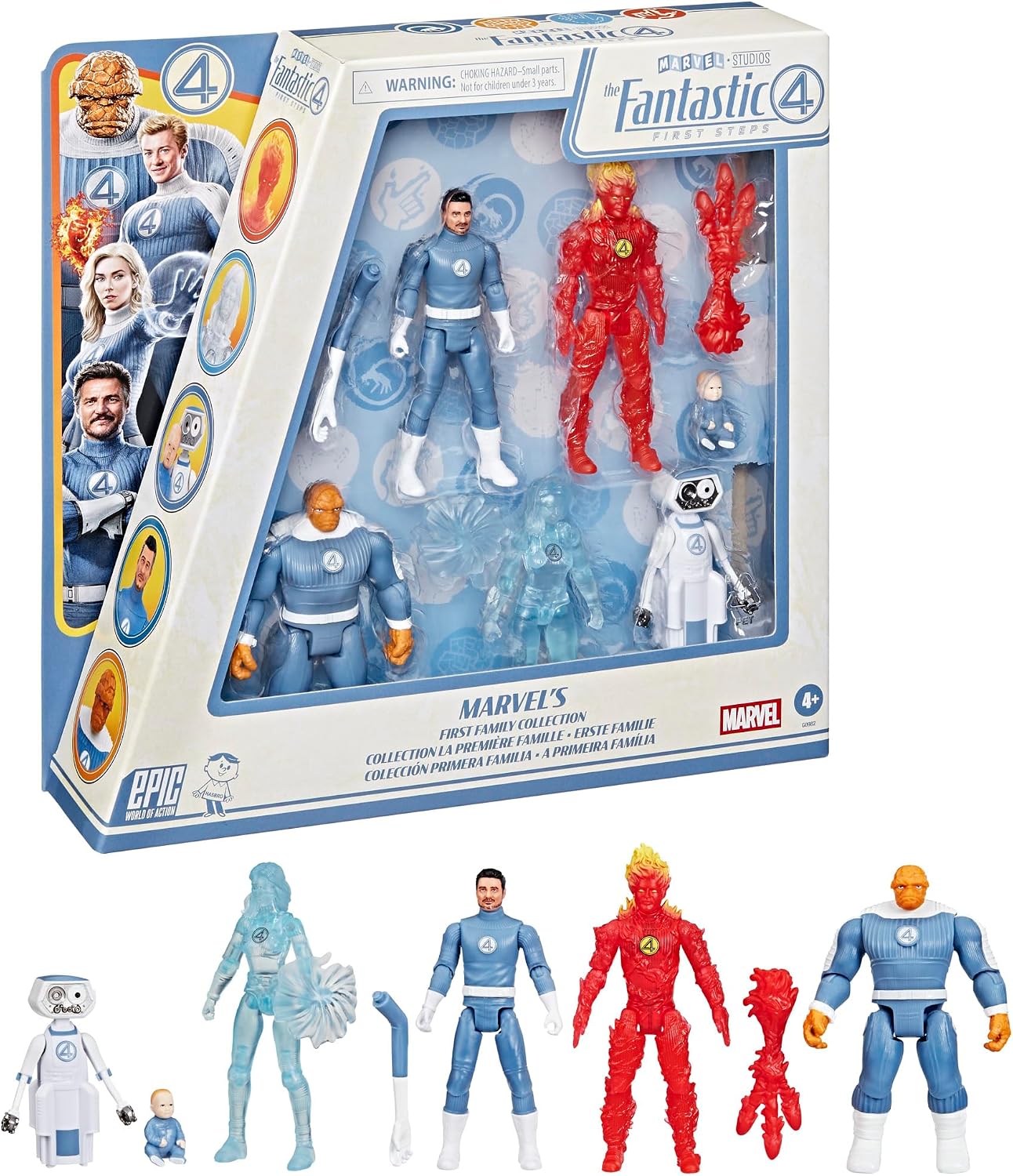 Thumbnail 3 de Marvel G09825L0 Fantastic Four Action Figure Set, 10-cm Scale, 6 Figures & 3 Accessories