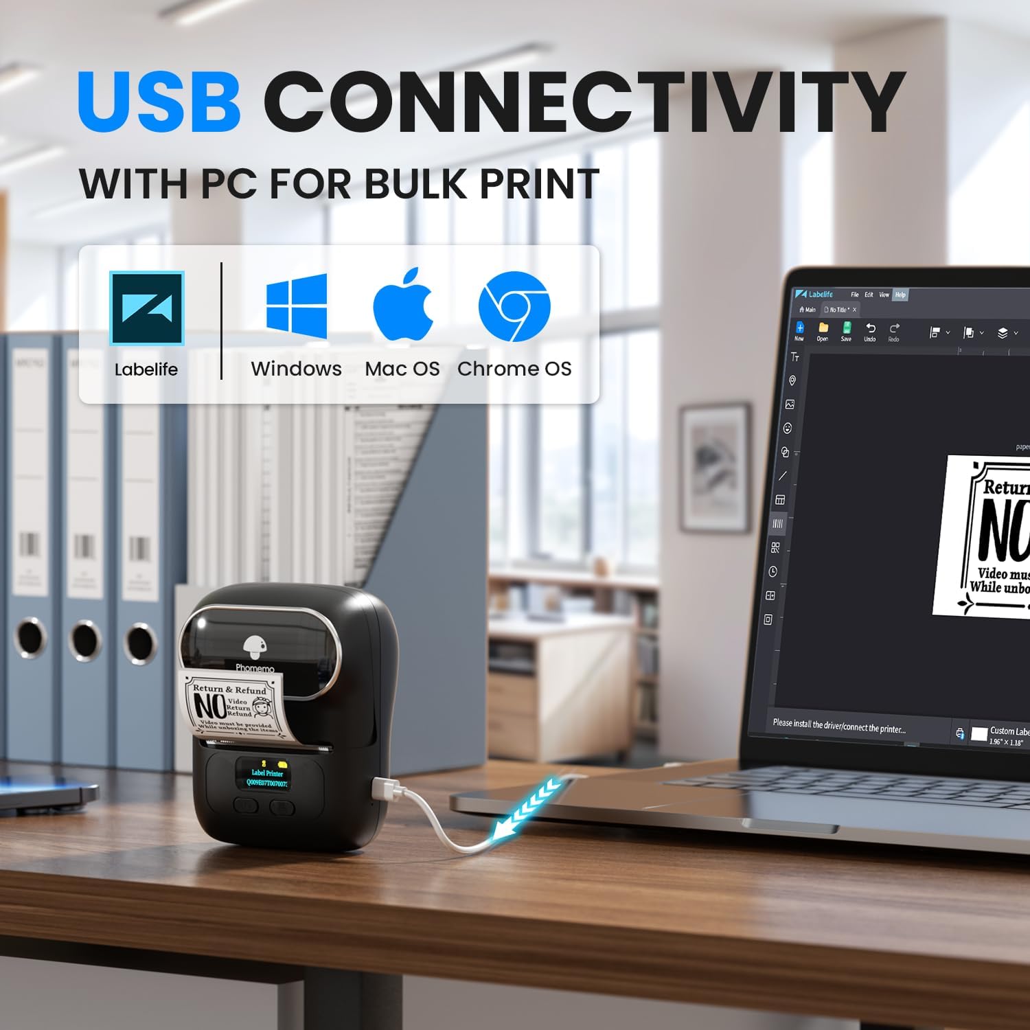 Thumbnail 4 de Phomemo M110 Etichettatrice Bluetooth 48 mm 📇