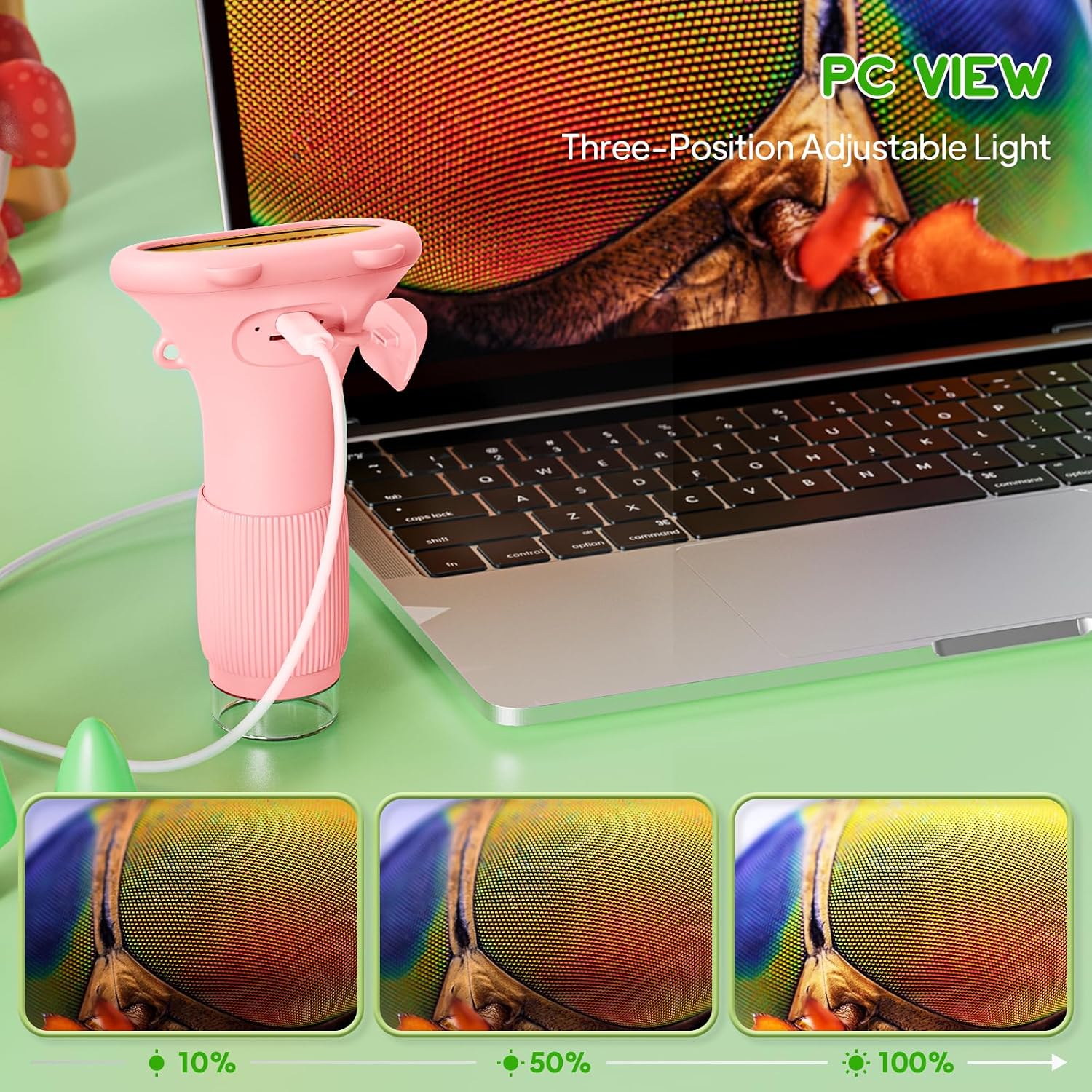 Thumbnail 4 de Ashfly 1000X Taschenmikroskop 2" IPS