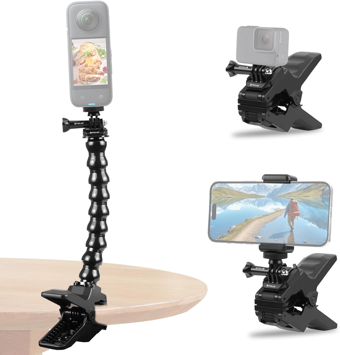 Detalle de PULUZ Schwanenhals Halterung für GoPro