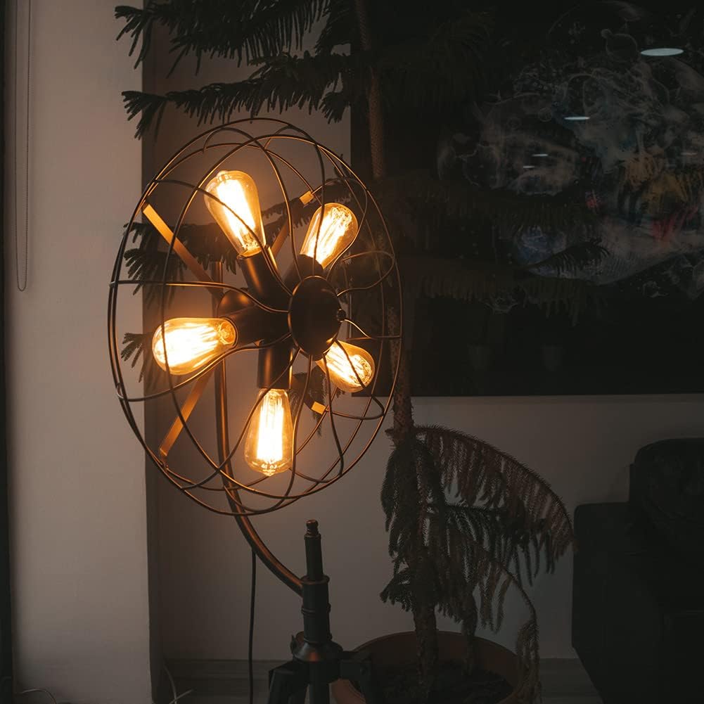 Detalle de Woowtt LED Edison Bulb ST64 4W E27 (2700K) Vintage Amber Glass, Dimmable, 6 Pack