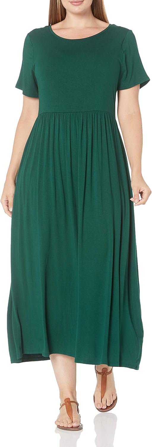 Thumbnail 6 de Amazon Essentials Women's Fit and Flare Short Sleeve Waisted Maxi Dress (Plus Size)