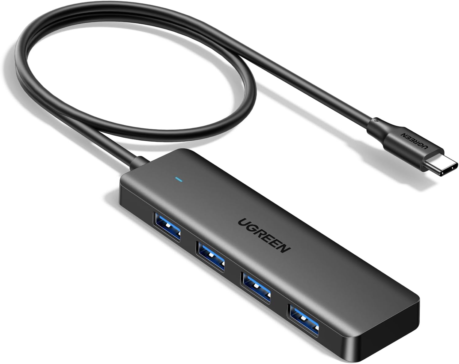 Detalle de UGREEN USB-C-hub met 4 USB 3.0-poorten, kabel van 60 cm en 5 Gbps