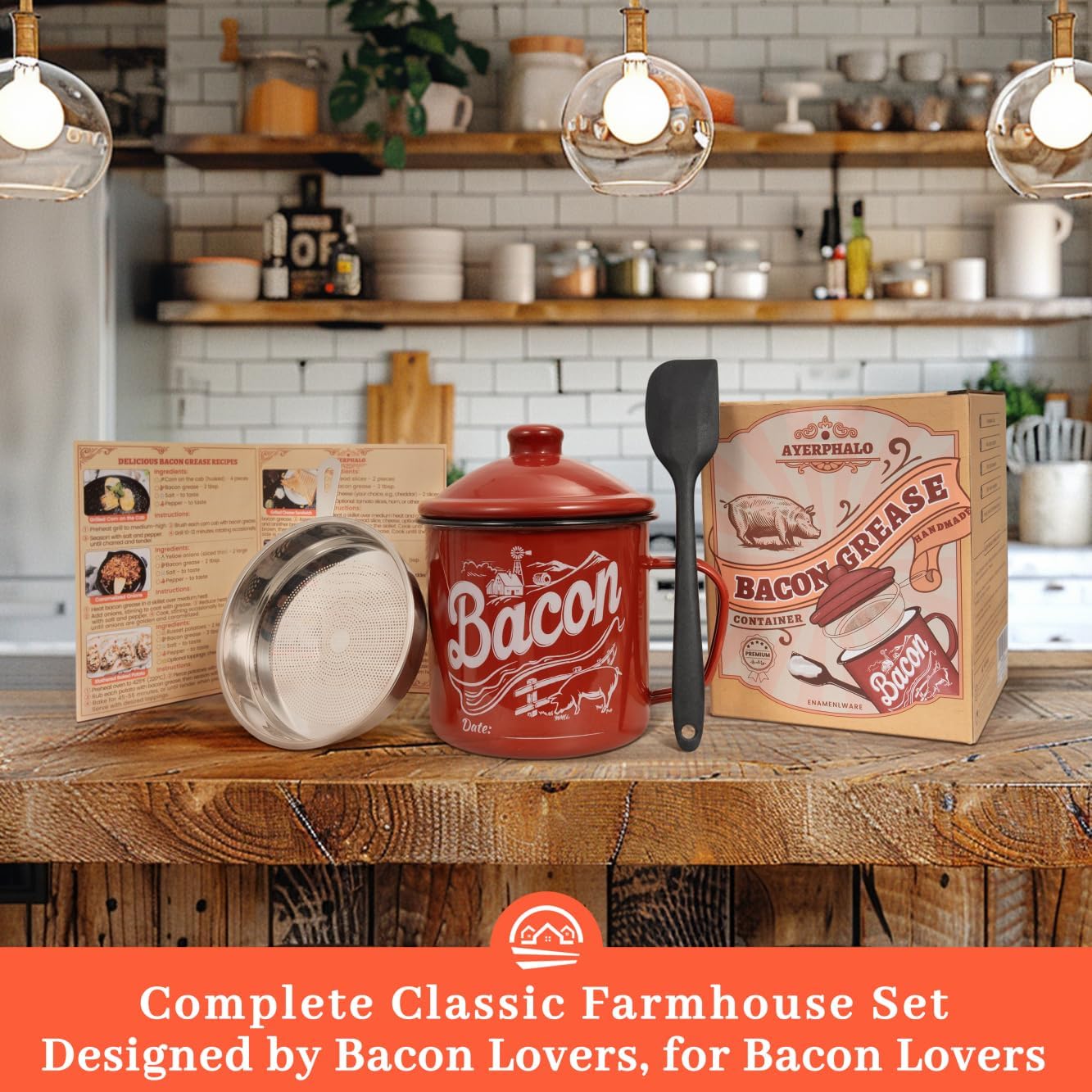 Thumbnail 6 de Ayerphalo Bacon Grease Container 46oz 🥓