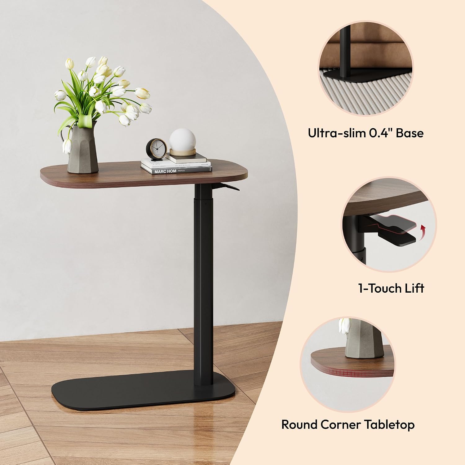 Thumbnail 6 de SANODESK Overbed Table, Walnut