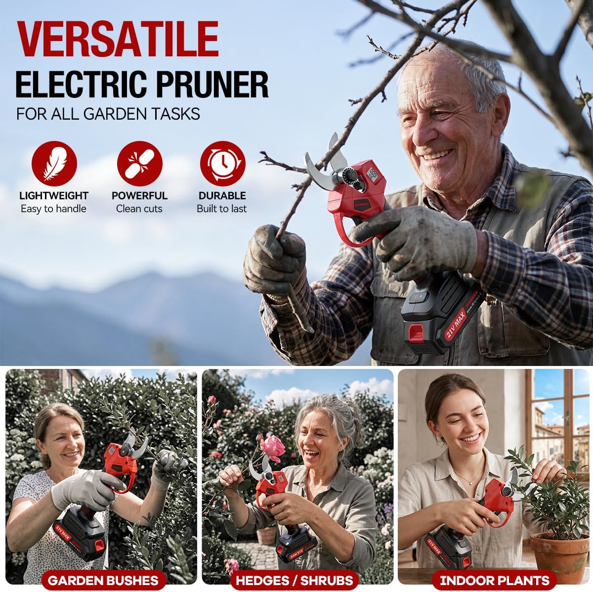 Thumbnail 4 de SOARFLY 35mm Electric Pruning Shears (21V) with Dual Batteries