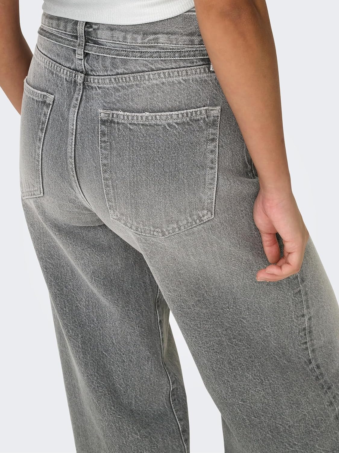 Detalle de ONLY ONLGIANNA Mid Waist Balloon Fit Jeans - pantaloni straight con girovita medio