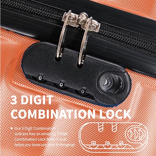 Thumbnail 4 de FLYMAX 55x40x20 Ryanair Cabin Bag Hand Luggage Lightweight 40L Suitcase (2.5kg) – Orange