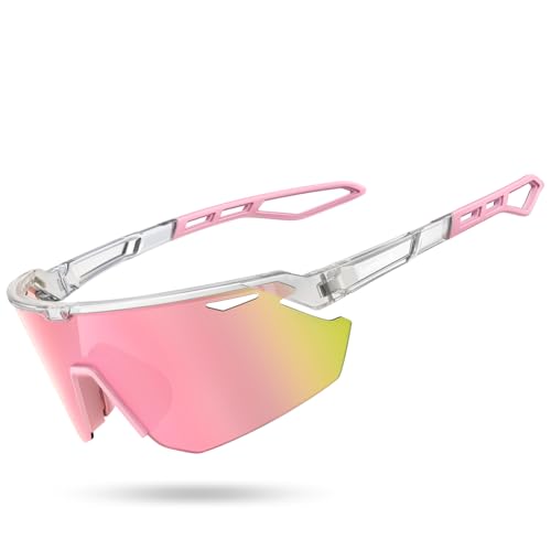 Detalle de Lamicall Schnelle Brille – Polareisierte Fahrrad- und Laufsportbrille, 24 g, TR-90, UV400
