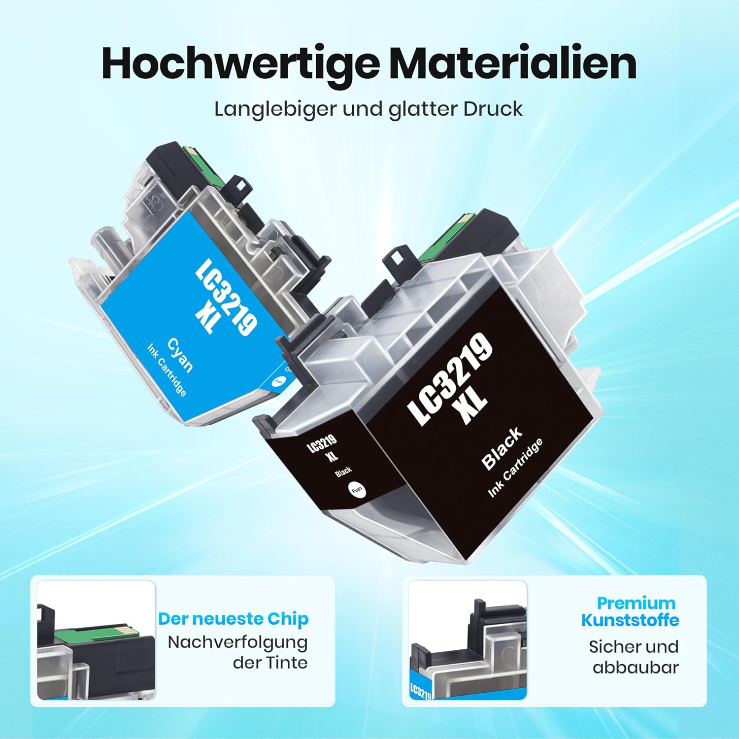 Thumbnail 3 de Glliter LC3219XL Patronen (5er-Pack) kompatibel mit Brother LC3219XL für verschiedene MFC-J Modelle