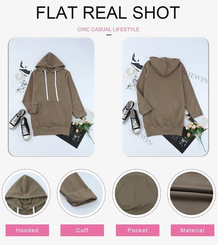 Thumbnail 5 de SHEWIN Hoodie Dress in Polyester Blend