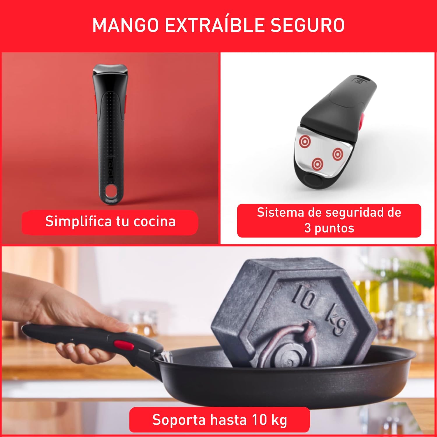 Thumbnail 6 de Tefal Ingenio Easy On: Juego de Sartenes, Cazos, Guisera y Wok