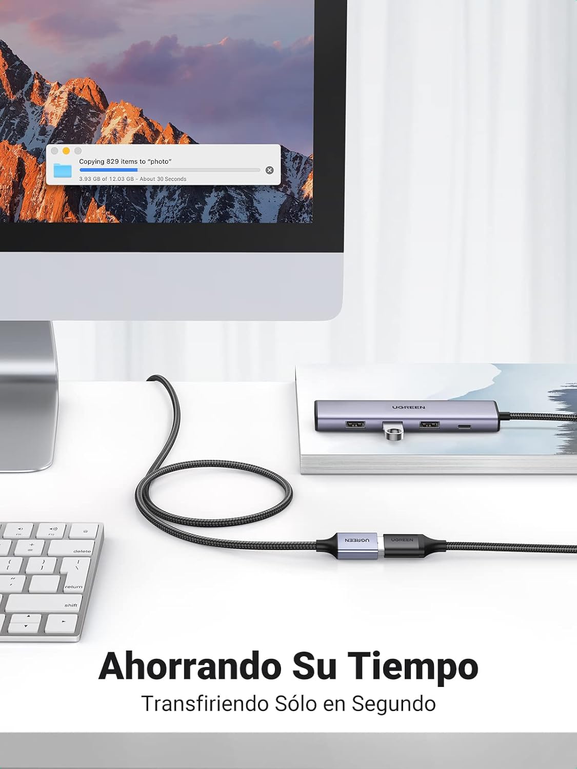 Detalle de UGREEN Cable Alargador USB 3.0 Extensor 2M