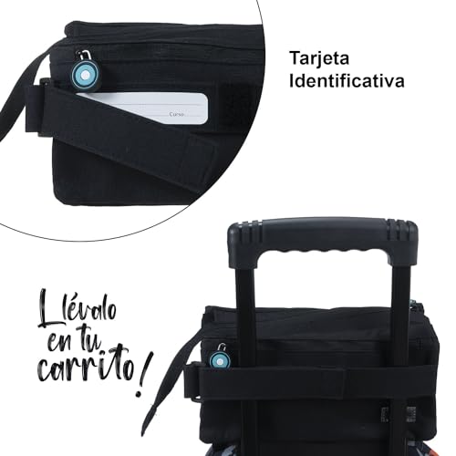 Detalle 2 de Grafoplás bits & Bobs - Estuche Portatodo Cuádruple 23 cm Negro