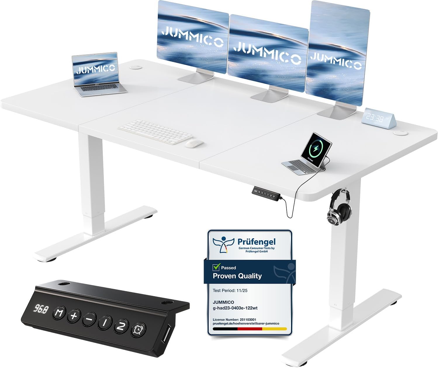 JUMMICO Scrivania regolabile 160 x 70 cm 🪑