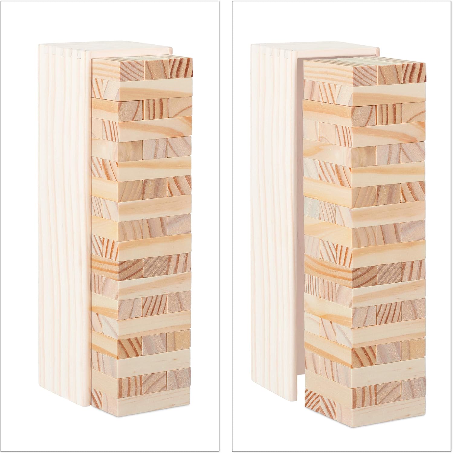 Detalle 2 de Relaxdays Juego Torre de Madera 54 bloques
