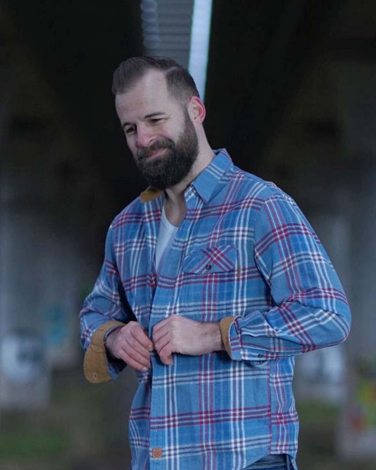 Thumbnail 4 de Dubinik Flanellhemd für Herren kariert (Langarm, Casual, mit Brusttasche) in Regular Fit