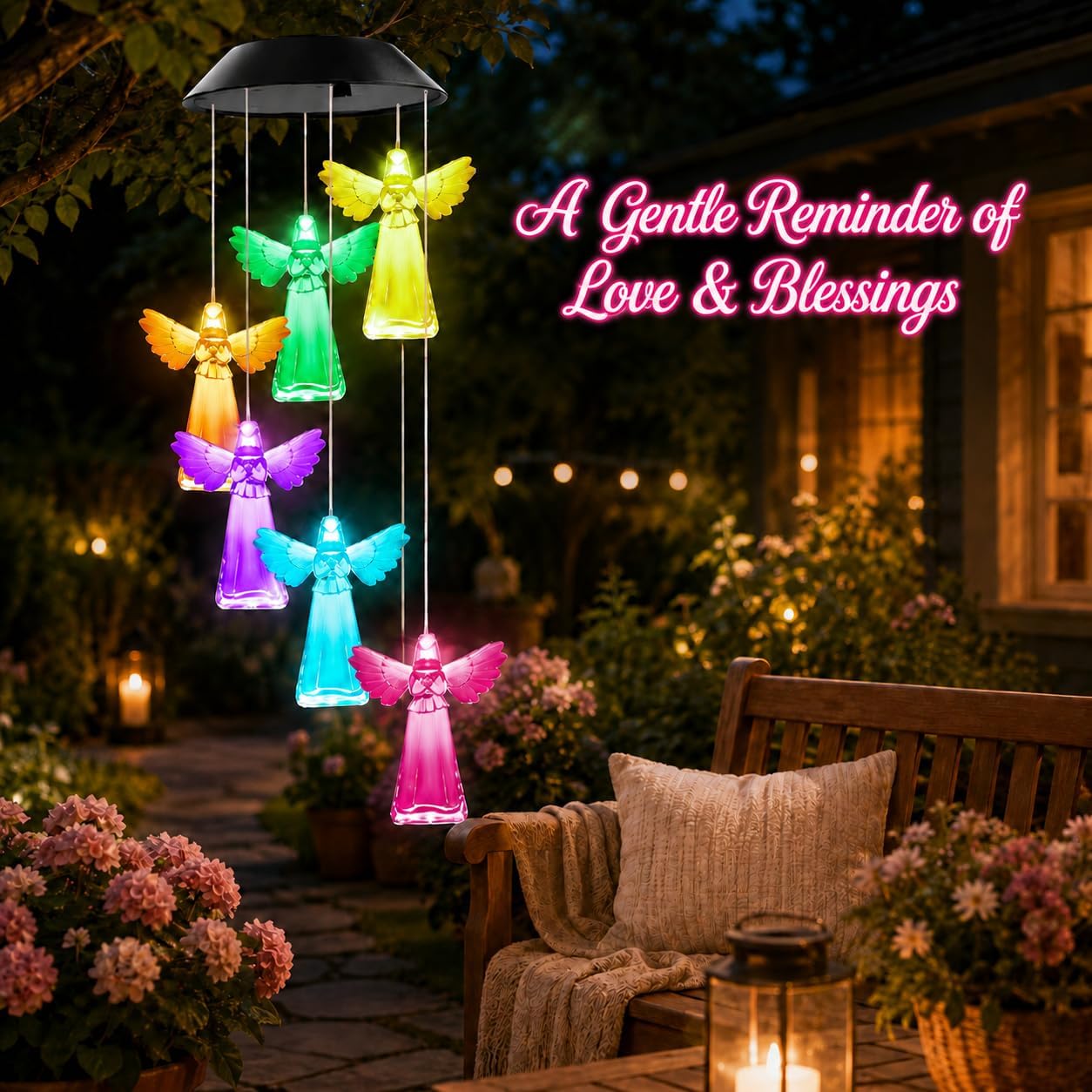 Thumbnail 6 de Winzwon Solar Angel Wind Chime
