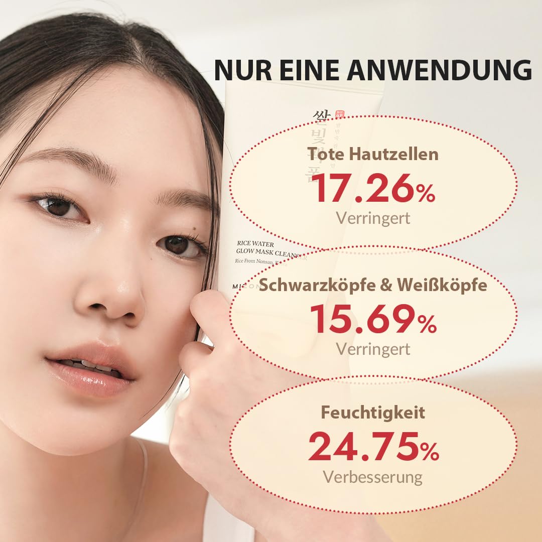 Thumbnail 2 de [MIZON] Rice Water Glow Mask Cleanser 150ml – 2-in-1 Reinigung & Maske für porenreine, hydratisierte Haut