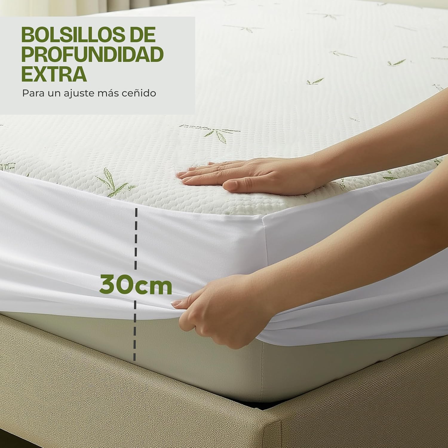 Detalle 2 de Utopia Bedding Protector Colchón 150x200x30 cm