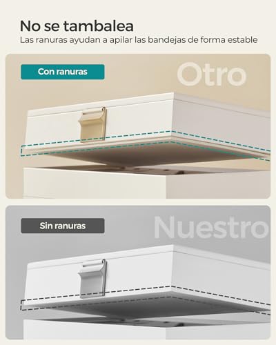 Detalle 2 de SONGMICS Caja Joyero Apilable de 4 Capas con Tapa de Cristal Transparente (Colección GISELLA)