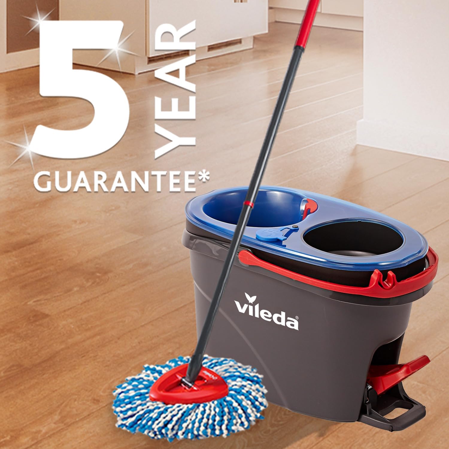 Thumbnail 5 de Vileda H2PrO Spin Mop System: Dual-Chamber Cleaning with 6L of Clean Water