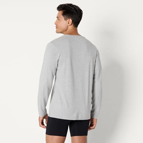 Detalle de Amazon Essentials Camisetas de Cuello Redondo de Corte Ajustado para Hombre — Pack de 6 (XXL) en Medio Gris Mezcla/Azul Marino