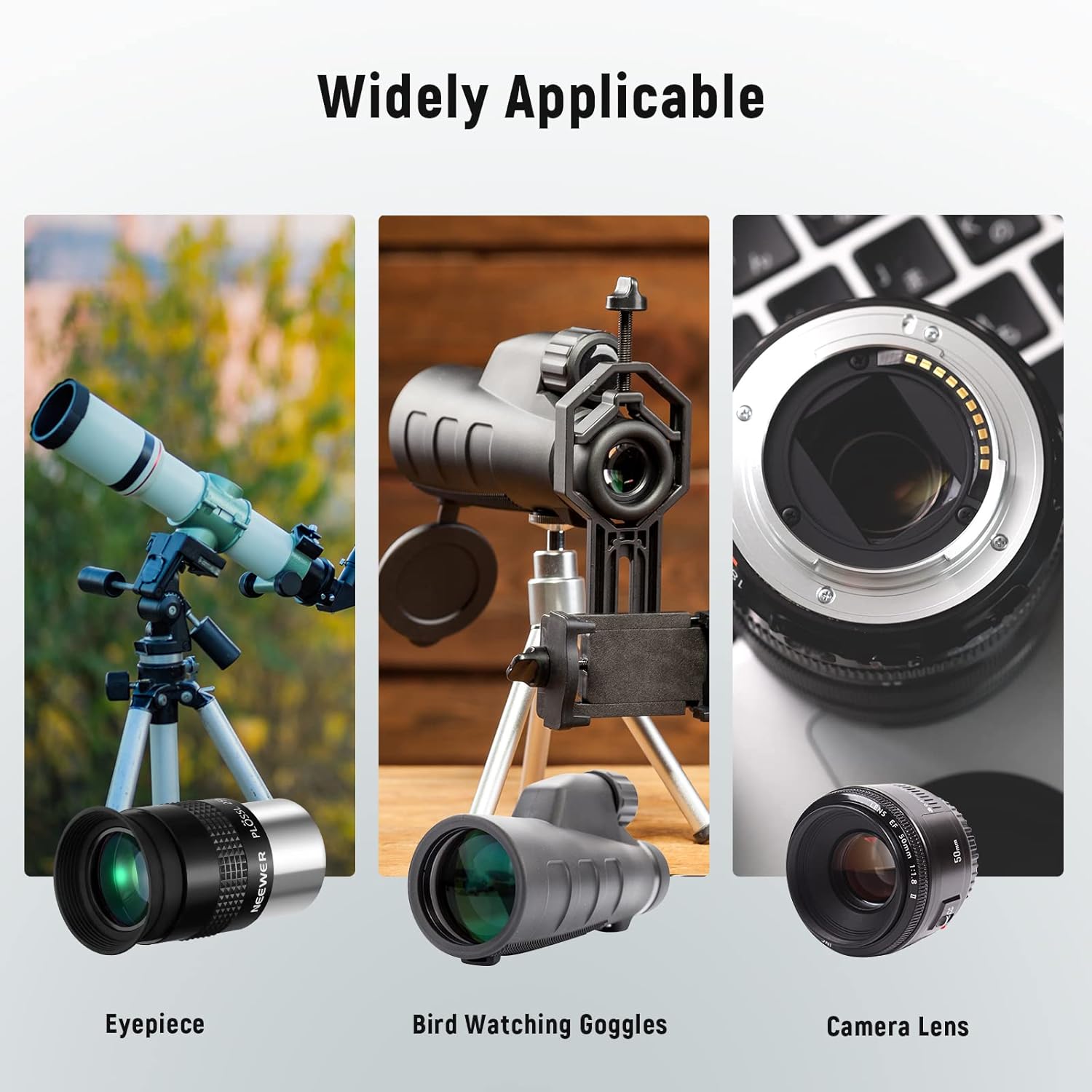 Detalle de NEEWER chiave professionale a punte curve per obiettivi DSLR, apertura regolabile fino a 110 mm