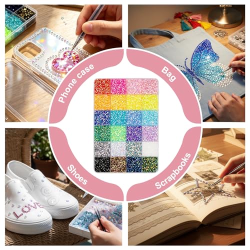 Thumbnail 5 de Liravonte Bedazzling Kit: 24 Colours, 30,000 Rhinestones + Glue & Tools
